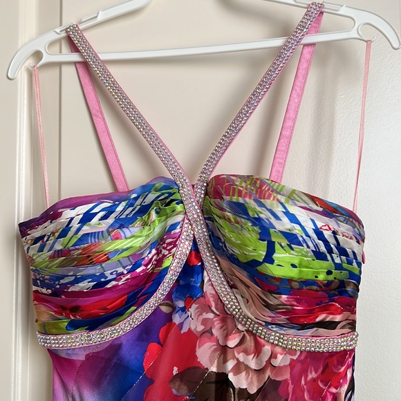 vintage Cache formal embellished prom evening gown - Picture 4 of 8